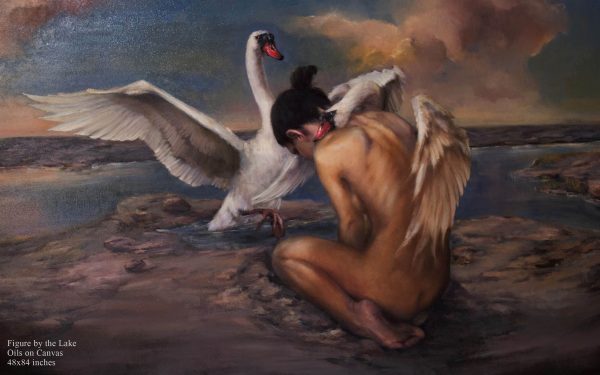 Figure By The Lake